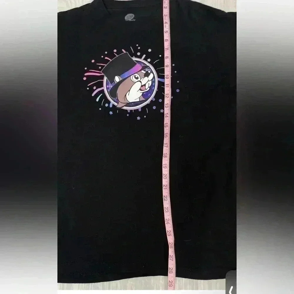 Buc-ee's T Shirt Adult L Black Happy New Year 2023 Short Sleeve Crew Neck beaver - Picture 12 of 15